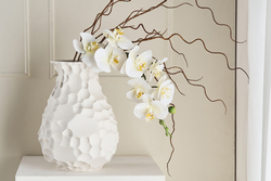 Ваза для цветов 30.5см Home & Style Текстура Bridgit белая