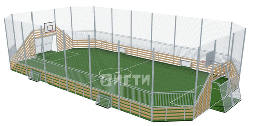 Ограждение спортивной площадки ЭКО 391004 для игры в уличный футбол