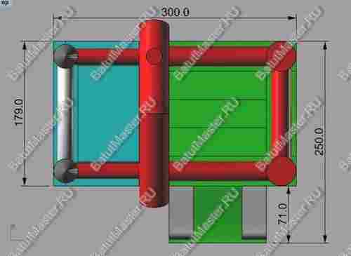 Детский надувной батут "Домик в деревне" 3*2.5*2.2 м