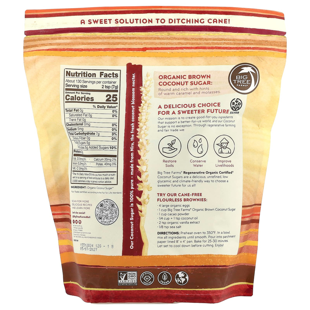 Big Tree Farms, органический кокосовый сахар, блонд, 907 г (32 унции)