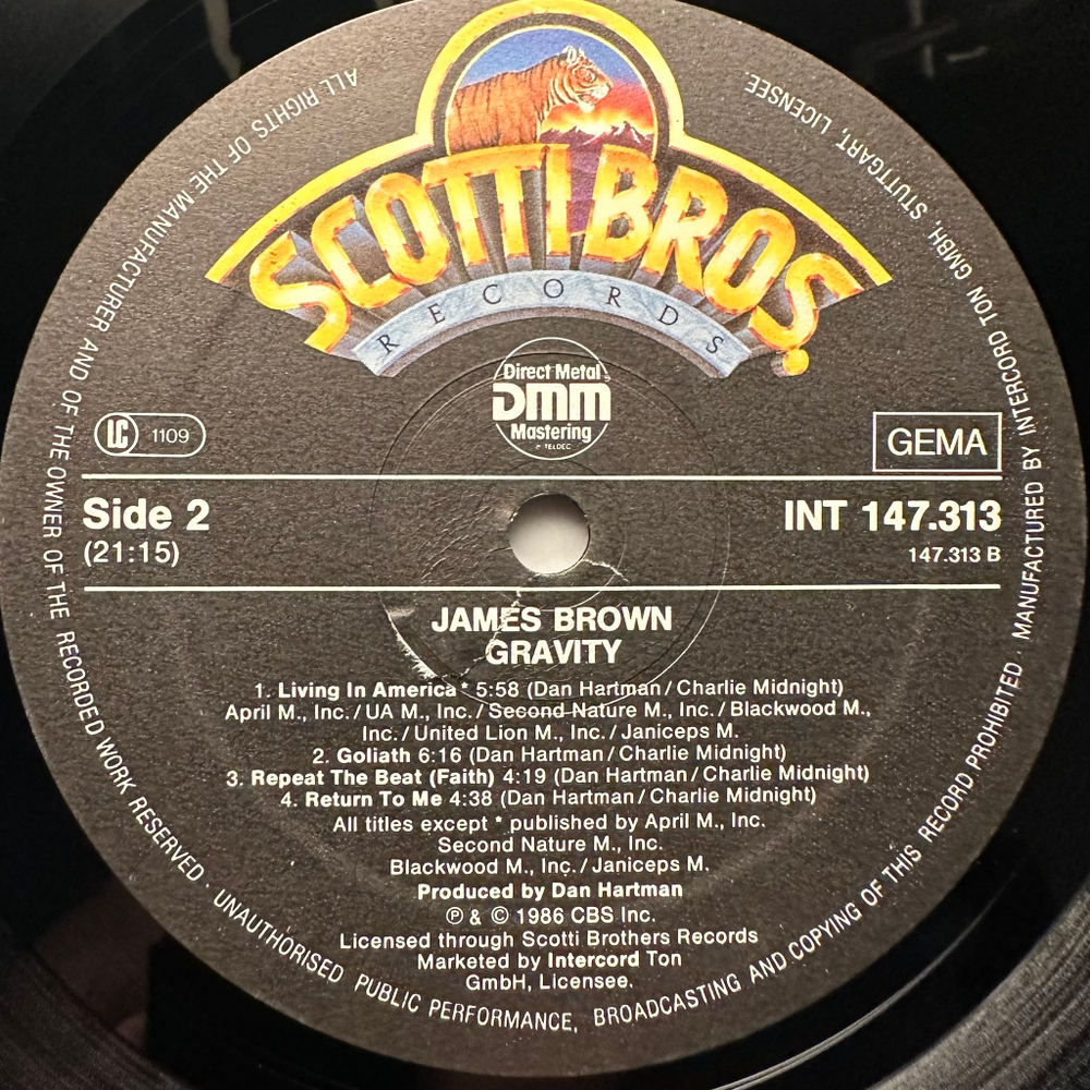 James Brown - Gravity (Германия 1986г.)
