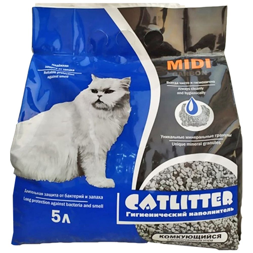 Catlitter Наполнитель комкующийся Midi, 5л