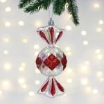 Елочная игрушка «Сладкая конфетка» 6,3*6,3*15 см, Красный