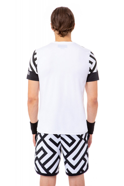 Мужская теннисная футболка Hydrogen Tech Labyrinth Tee - белый