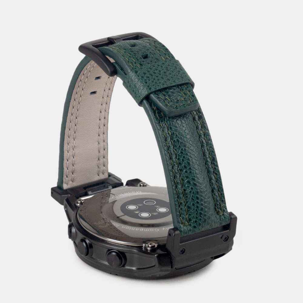 Ремешок для часов Garmin 51 mm с креплением из кожи теленка, зеленого цвета