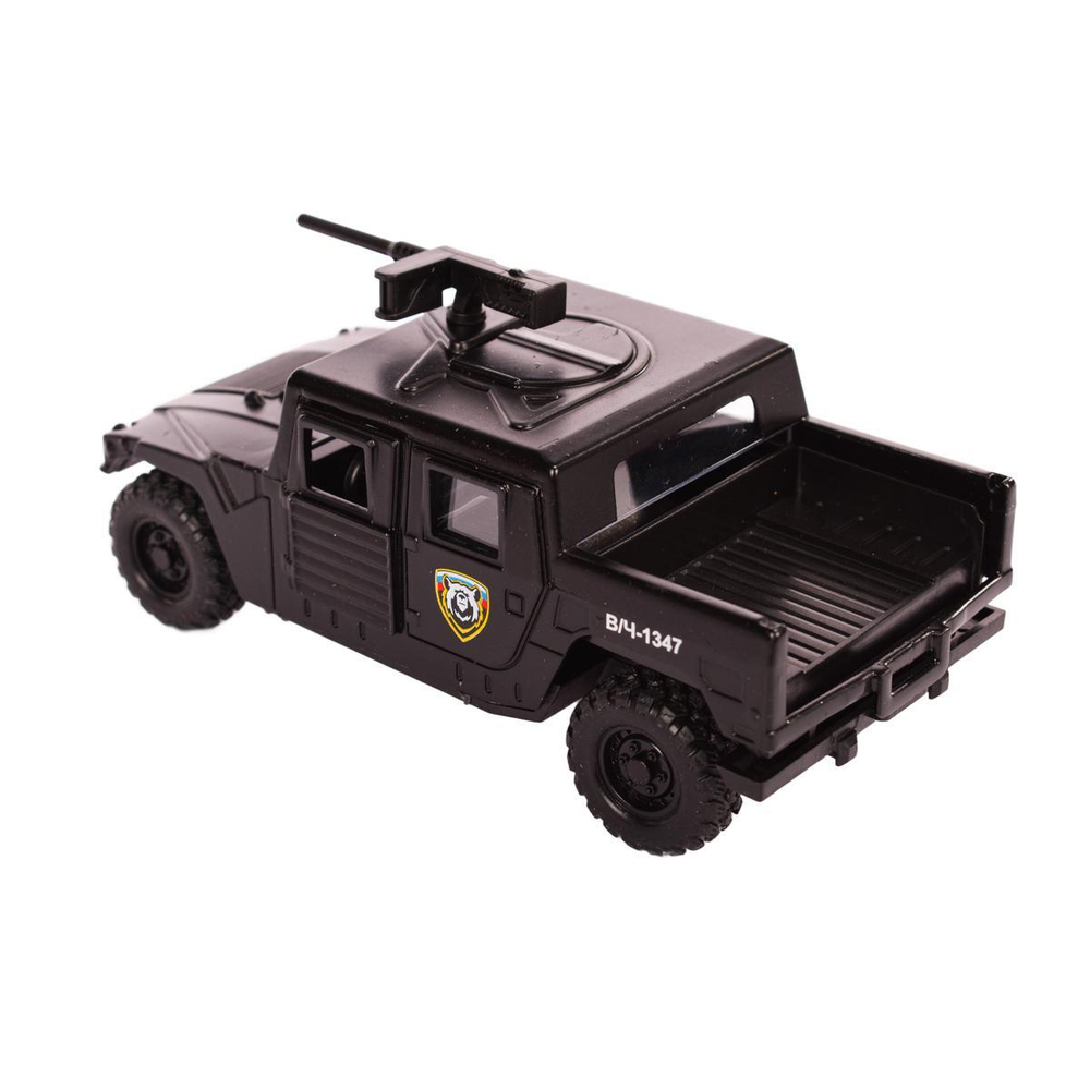Модель ин. мет. "Военный внедорожник пикап" 12см, черн, коробка HUMVEPICKUP-12-BK (Технопарк)