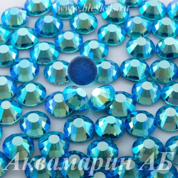 ЛС Стразы горячей фиксации, Аквамарин АБ