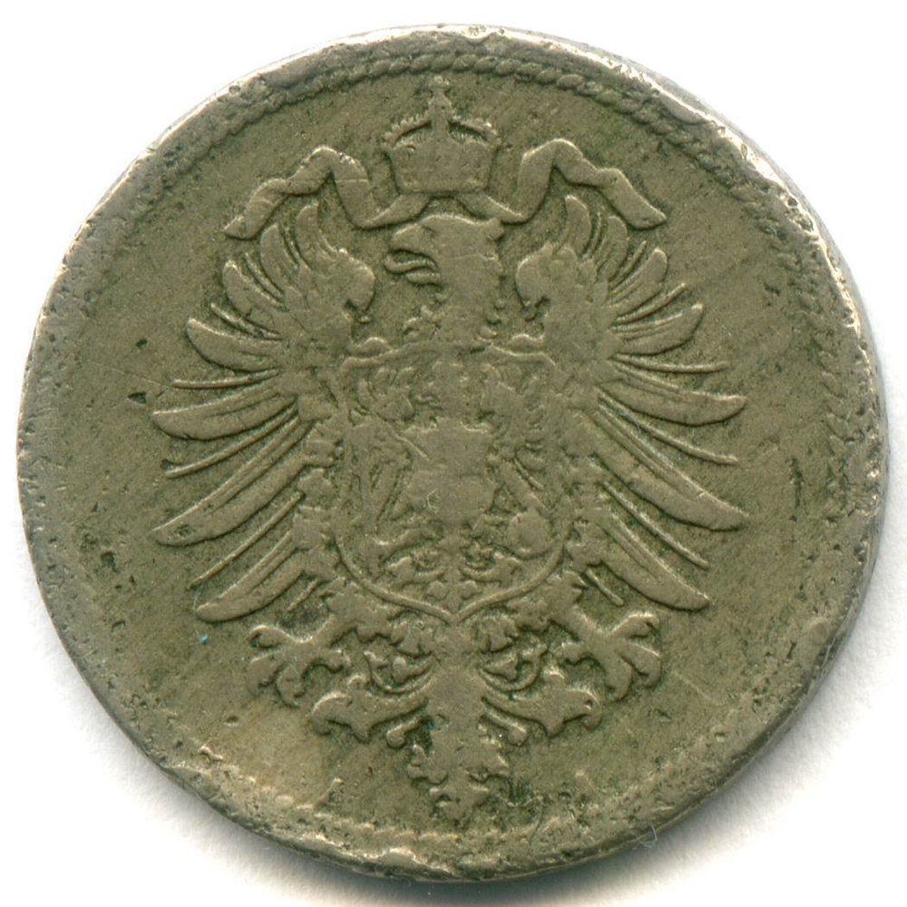10 пфеннигов 1876 A Германия М-н F-VF