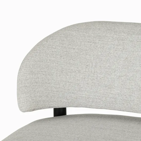 Полубарный стул Jeff, серая ткань, черные ножки