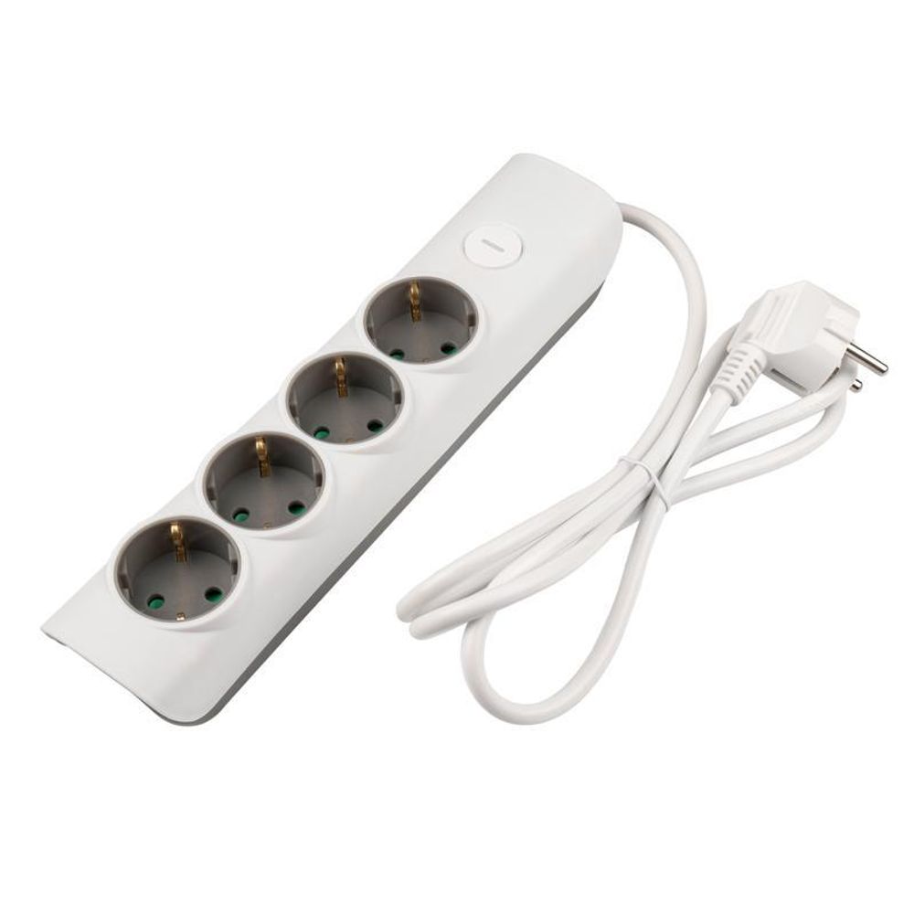 Удлинитель 4х5м с заземл. с выкл. бел. ET-04-500W (4х5.0) JAZZway 5051836