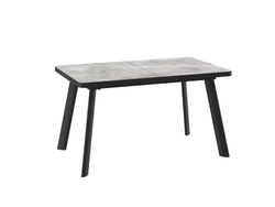 Стол LEON LUX RADIAL-140, раздвижной 140(180)х85, STONE GREY ST CER/ЧЕРНЫЙ, (2 упак.)