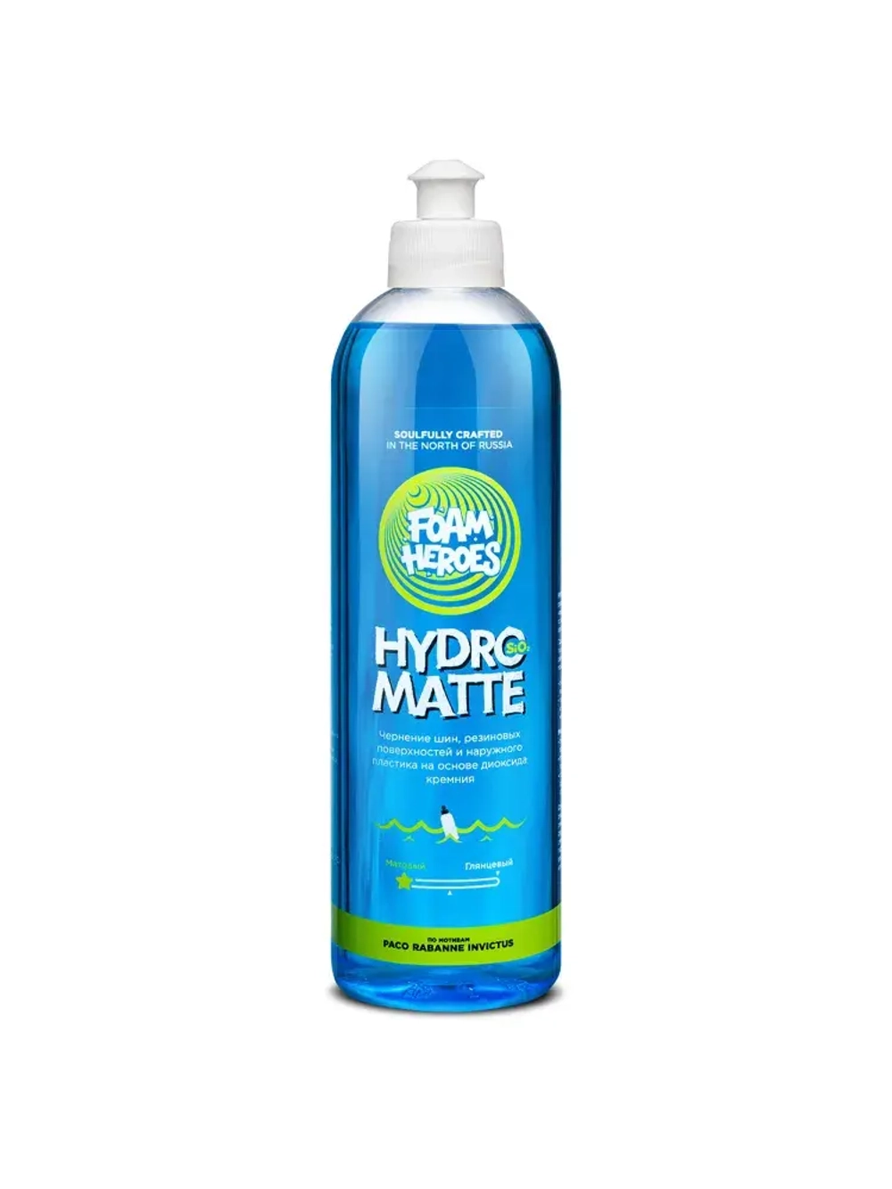 Foam Heroes Hydro Matte матовое чернение для автомобильных шин c SiO2, 500мл