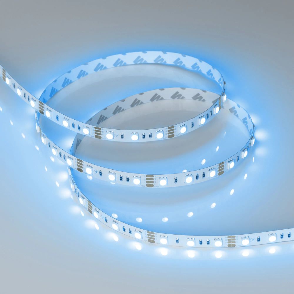 Светодиодная лента RT-B60-10mm 12V RGB (14.4 W/m, IP20, 5060, 5m) (Arlight, Открытый) 012340(2)