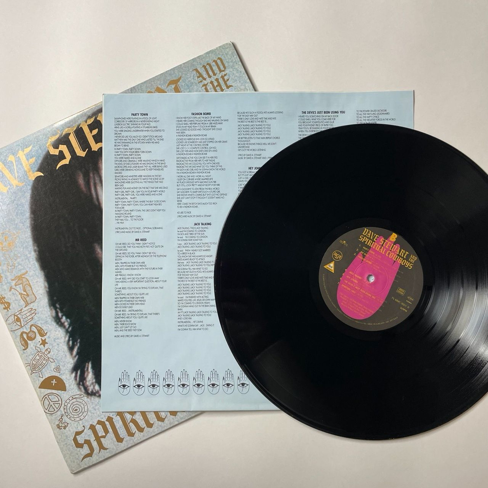 Винтажная виниловая пластинка LP Dave Stewart And The Spiritual Cowboys (Венгрия 1990)