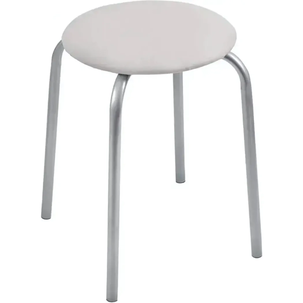 Табурет 'Классика 2' на 4-х опорах (круглое сидение) светло-серый