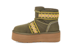 UGG WOMEN MINI BRAID PLATFORM KHAKI