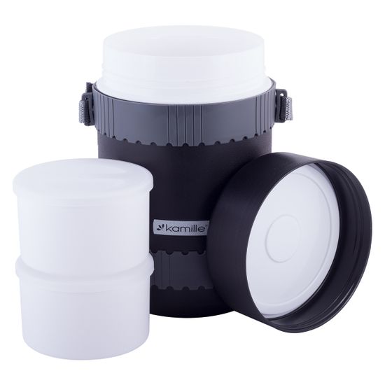 Термос пищевой 1800 мл. Kamille КМ 2029 пластиковый с емкостями