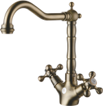 09022-D Смеситель 2-ух руч. для кухни БРОНЗ GANZER (10/1шт)