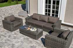 "Боно" лаунж-зона из искусственного ротанга, цвет графит