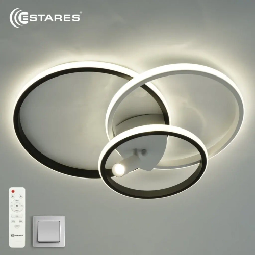 Управляемый светодиодный светильник IDZUMI 80W 3R1DL-RC-510x400x65-WHITE/BLACK/WHITE-220-IP20