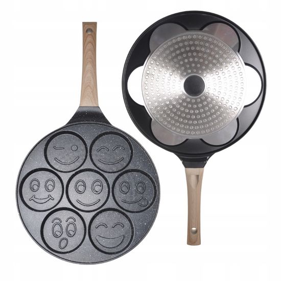 Сковорода для оладий 26 см. Kamille КМ 4213 индукция смайлики