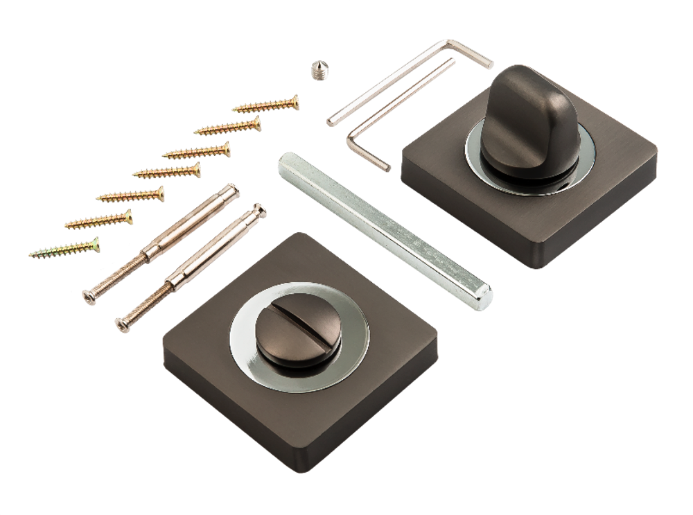 Завертка квадрат Пуэрто INBK AL 02 MBN, цвет никель черный матовый(графит) к ручкам AL 520-02, AL 521-02, INAL 527-02 MBN, INAL 524-02 MBN, 520-02 MBN, 531-02 MBN (гарантия - 12 месяцев)