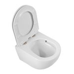 Унитаз удлинённый подвесной безободковый с сиденьем и смывом TORNADO Cezares RELAX-TOR CZR-3806-53-TH-TOR/SC