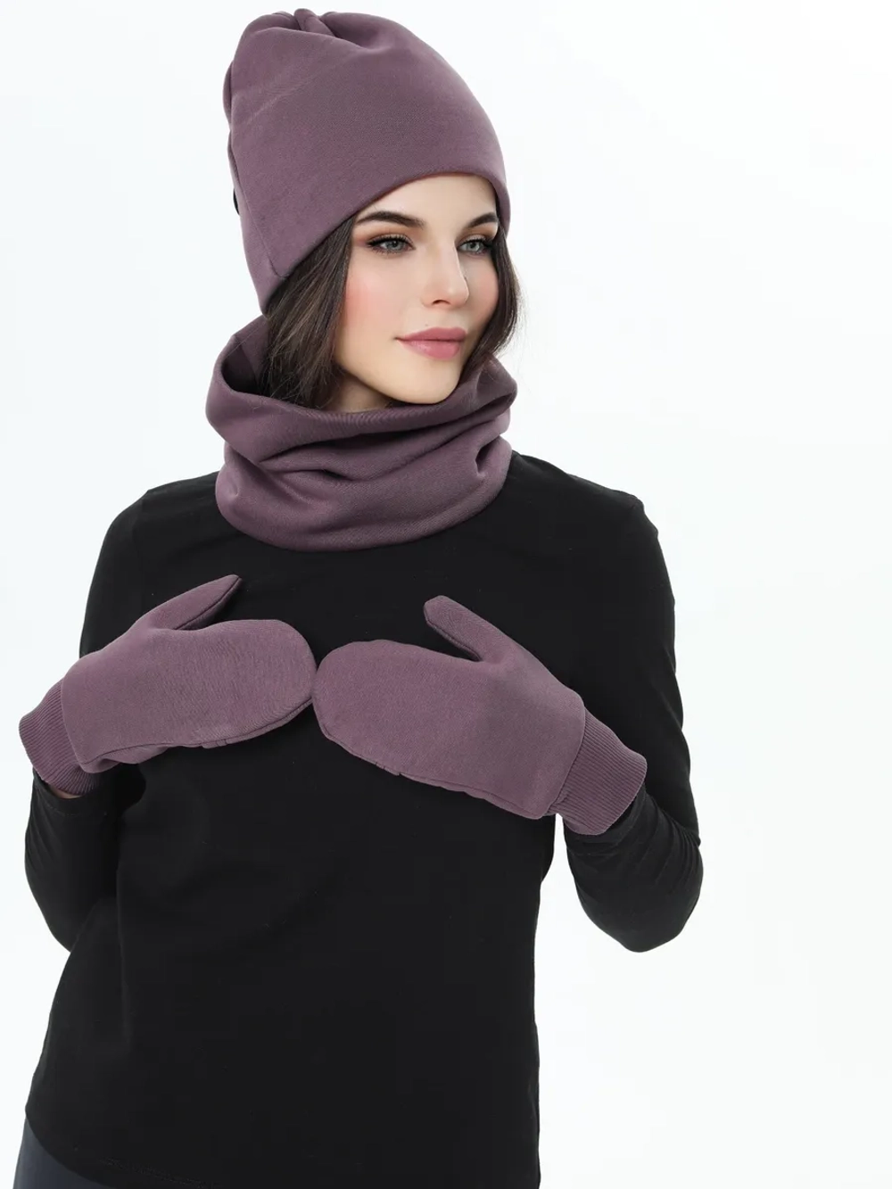 Рукавички-трансформеры из футера с начесом