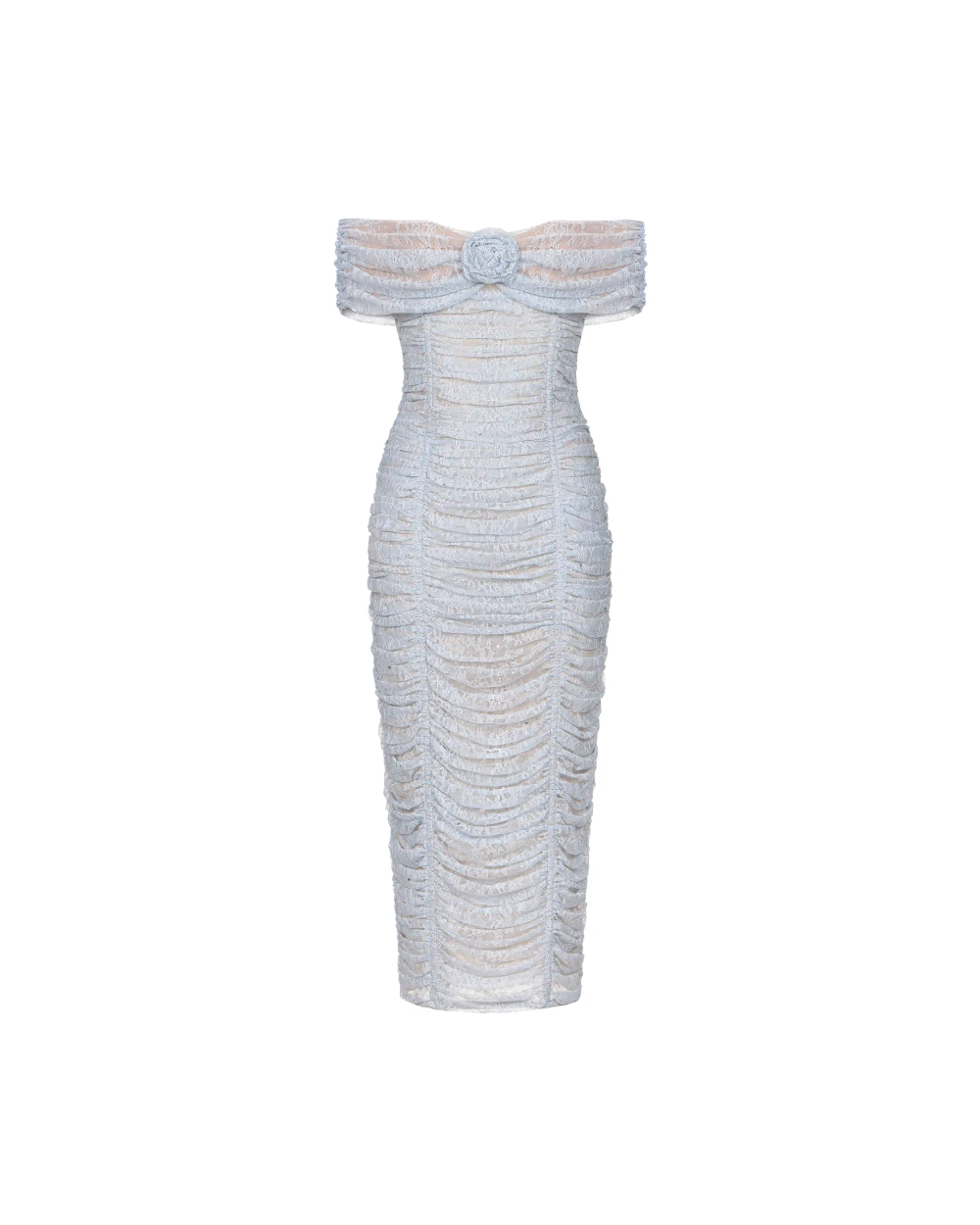 Фиби миди (Fibi midi), платье миди из голубого кружева