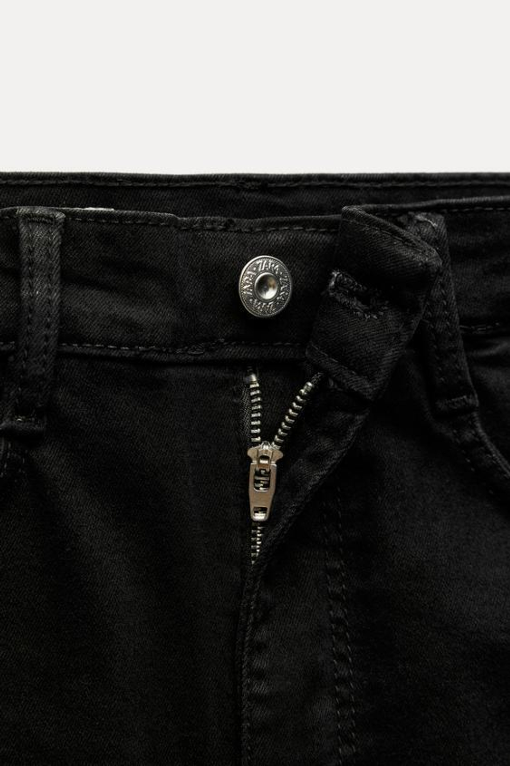 ZARA ДЖИНСЫ С ВЫСОКОЙ ПОСАДКОЙ, ЧЕРНЫЙ