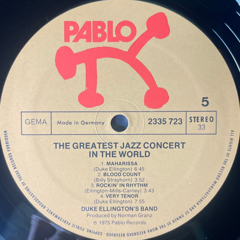 Сборник The Greatest Jazz Concert In The World 4LP (Германия 1975г.)