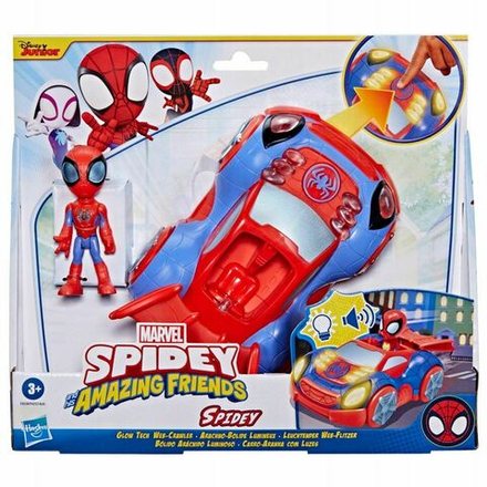 Фигурки Hasbro Spidey Amazing Friends - Автомобиль-паук + фигурка - Свет + Звук - Хасбро Марвел F4252