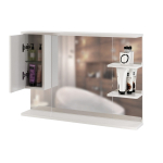 Зеркальный шкаф "ЭТЬЕН-100" левый с подсветкой (ПВХ)