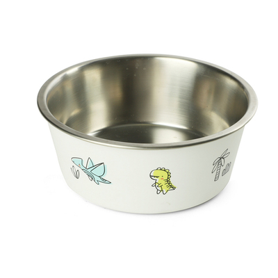 Миска металлическая на резинке "Динозаврики", 0,7л, Triol
