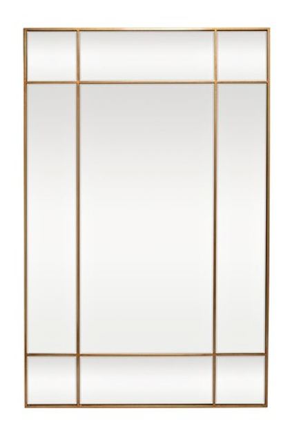 Зеркало декоративное 90x140см Garda Decor в стальной раме золотого цвета