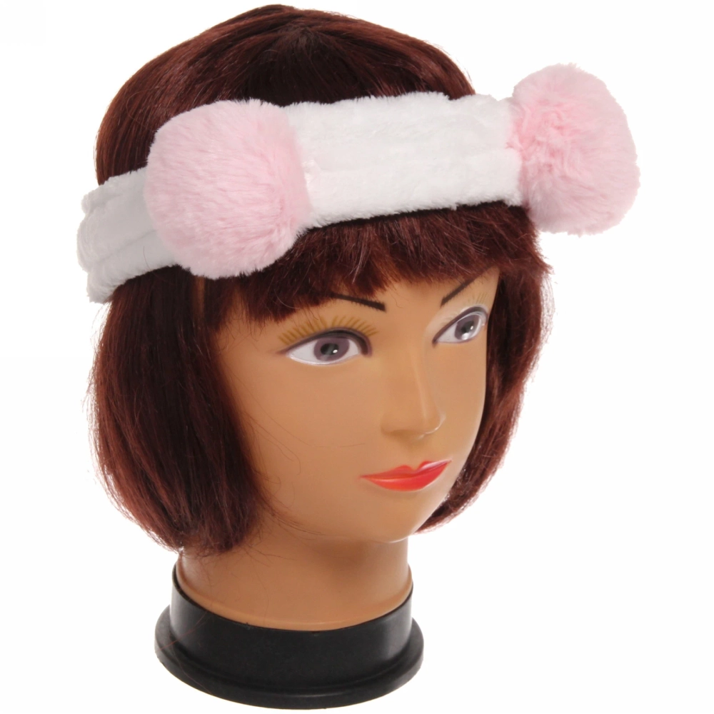 Повязка на голову «Кокетка - Шарики», цвет розовый, голубой, серый и пудровый, 20*6см (упаковка белый ZIP пакет)