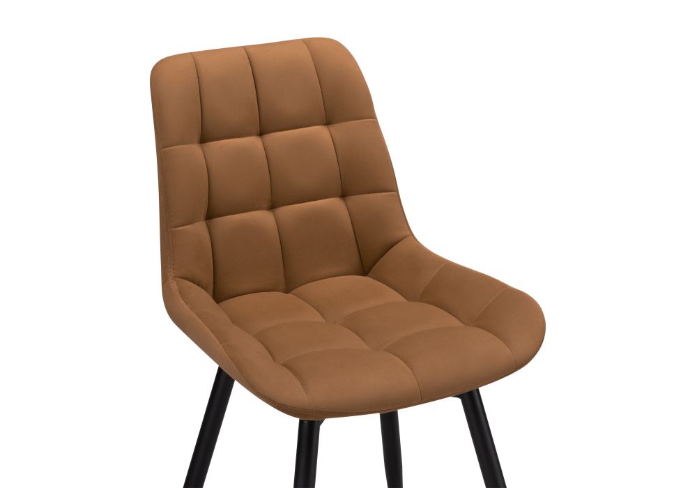 Стул на металлокаркасе Челси крутящийся кирпичный / черный