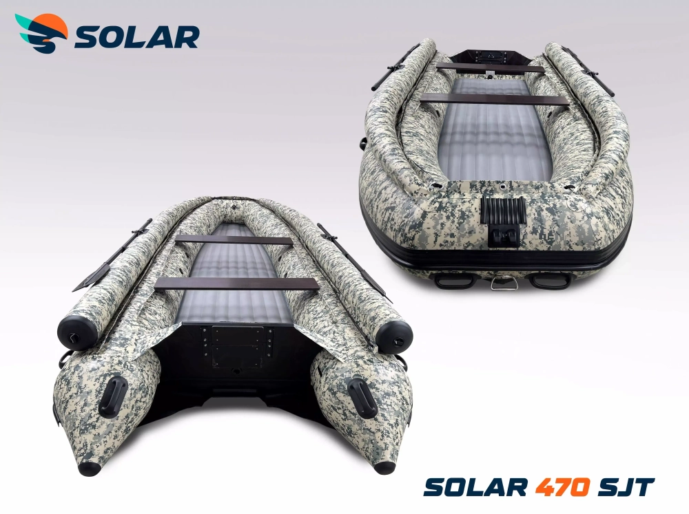 Лодка надувная моторная solar-470 super jet tunnel с фальшбортом