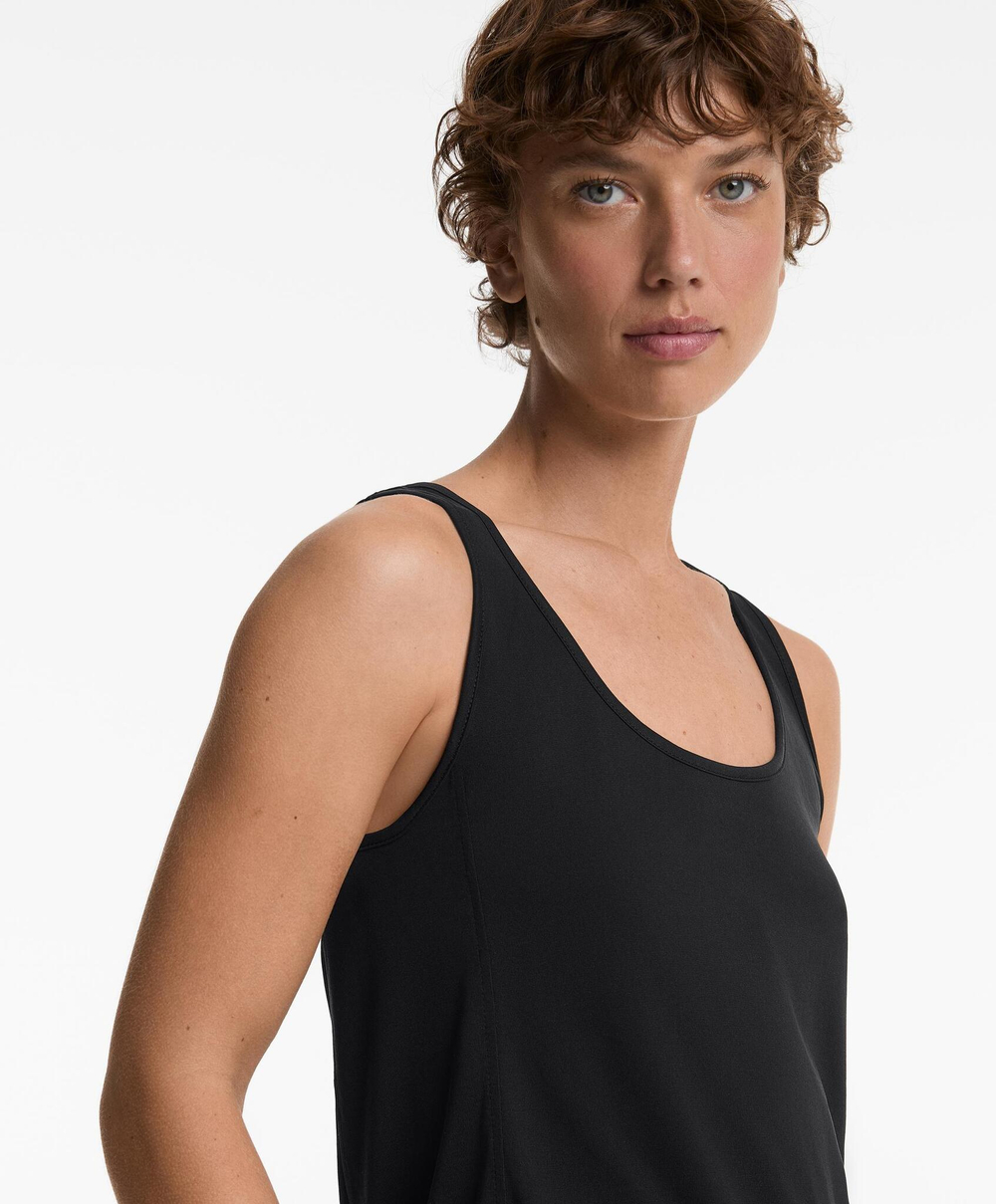 Oysho Топ из смесового модала на бретелях, черный