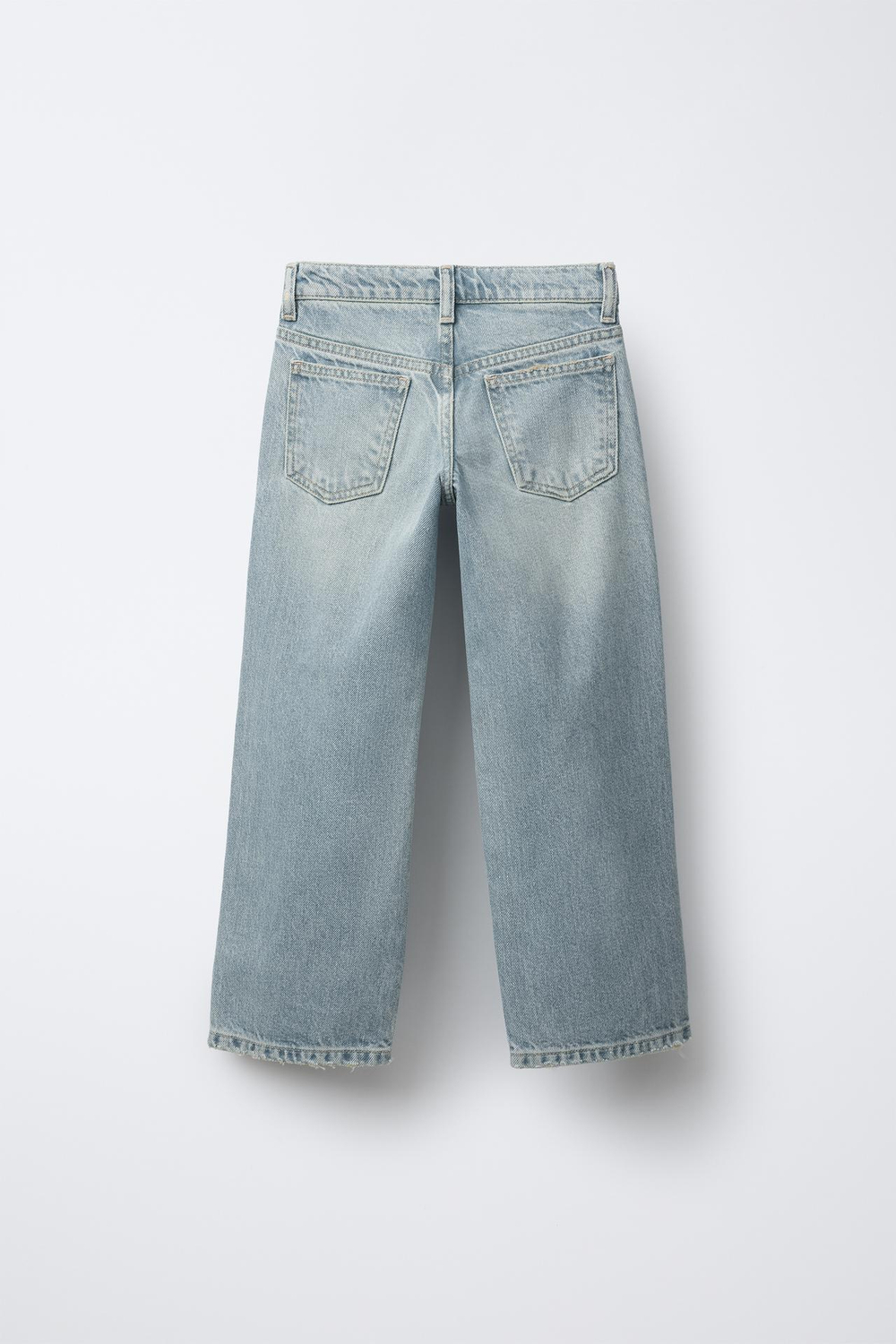 ZARA ДЖИНСЫ ШИРОКОГО КРОЯ, СИНИЙ