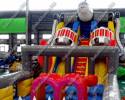 Коммерческий надувной батут "Робот" 16*4*5 м