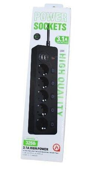 Сетевой удлинитель AC-5B USB2+TypeC2-3M