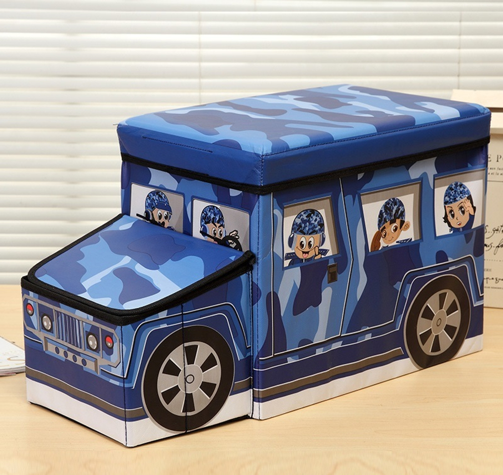 Коробка для хранения игрушек и вещей Blonder Home Jeep Blue BJP/88