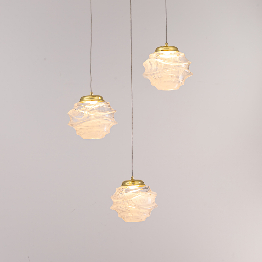 Подвесной светильник MD25030003-3A gold/clear