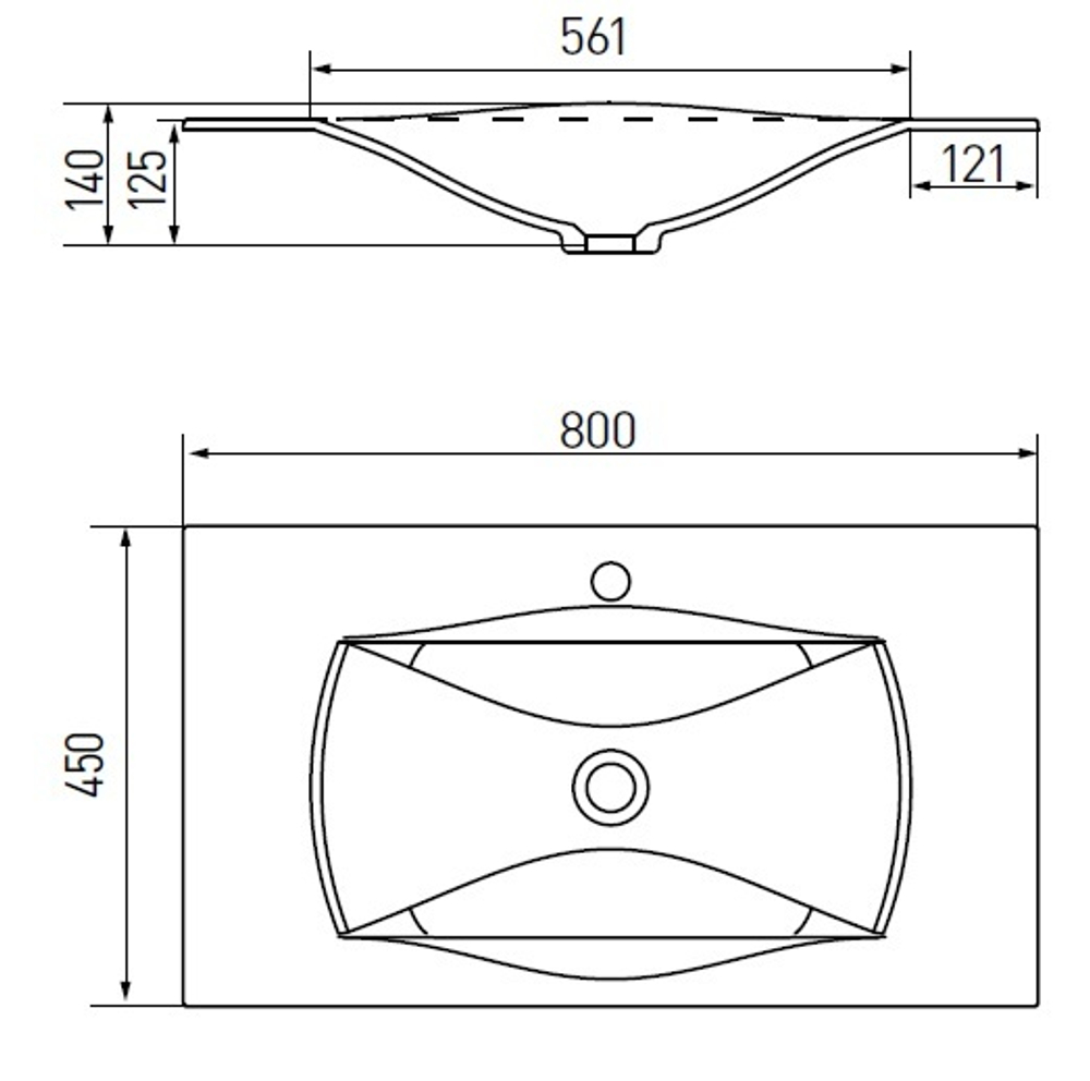 Раковина мебельная Акватон Блент 80