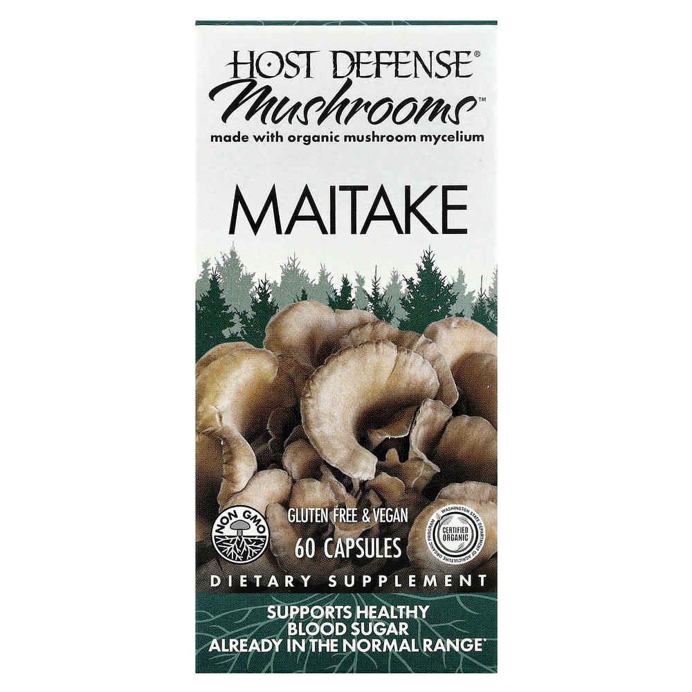 Host Defense, Mushrooms ™, майтаке, 60 капсул