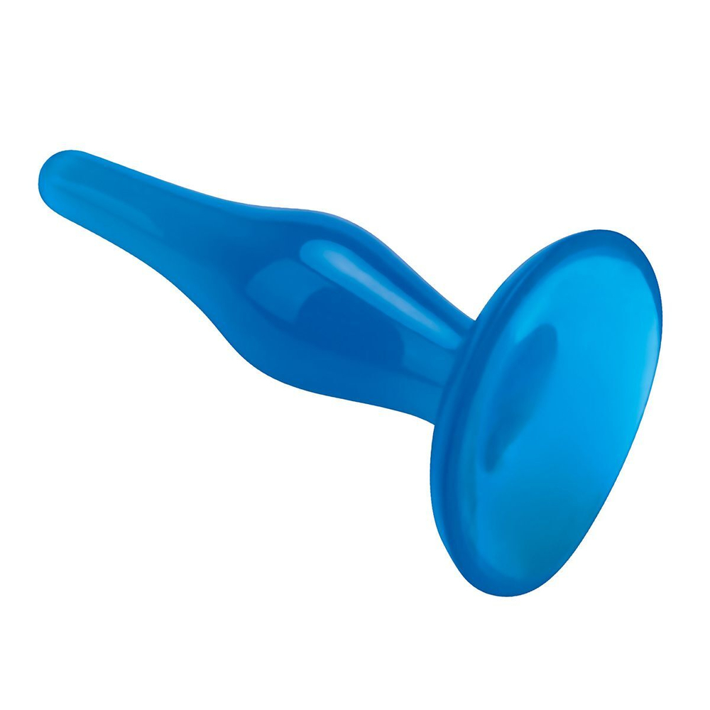 Голубой анальный плаг Easy Insertion Plug - 12 см. (Цвет: голубой)