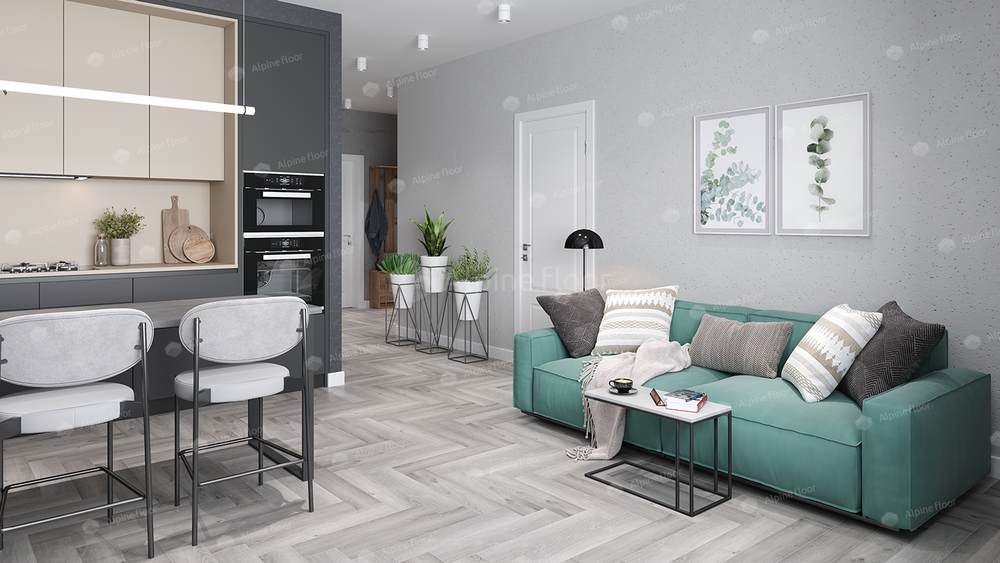 Каменно-полимерная плитка Alpine Floor Parquet Light Дуб Лейтена ЕСО 13-18
