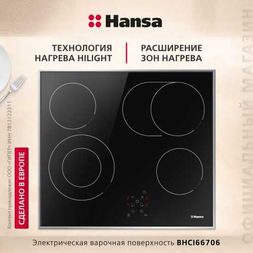 Электрическая панель Hansa BHCI66706