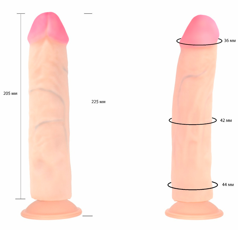 Фаллоимитатор на присоске Human Form киберкожа 22,5 см